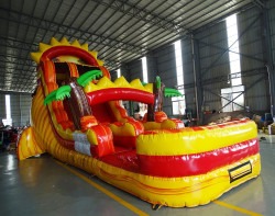 16FT Summer Sizzler Slide with Deep Pool