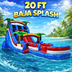 20FT Baja Splash Double Lane with Deep Pool